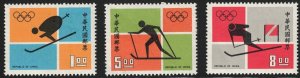 China - Taiwan SC#1755-1757 Winter Olympics - Sapporo, Japan (1972) MNH