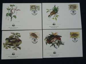 WWF snake set of 4 FDC Jamaica 1984 (-50% for 10 sets or more)