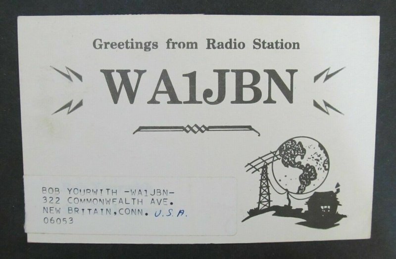 6229 Amateur Radio QSL Card New Britain USA