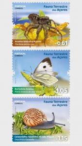 2023 Portugal Terrestrial Fauna of the Azores (3)  (Scott NA) MNH