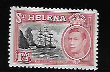 ST HELENA 137 MINT HING REMNANT GEORGE VI TYPPE 1938