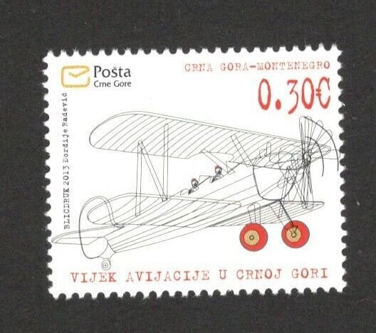 MONTENEGRO - MNH STAMP - THE CENTURY OF AVIATION IN MONTENEGRO - 2013.