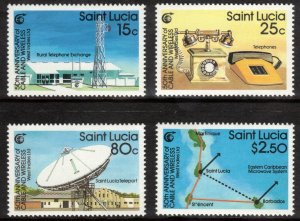 ST. LUCIA 1988 Cable and Wireless Anniversary; Scott 914-17; MNH