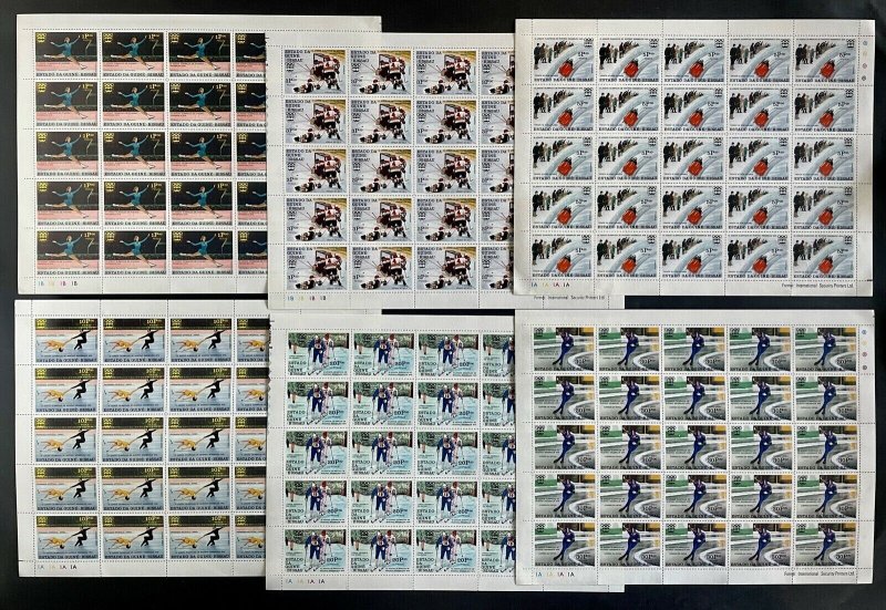 Stamps Full Set in Sheets Olympic Games Innsbruck 76 Guinea Bissau Perf.-