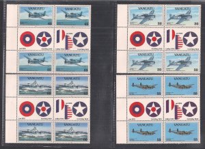 VANUATU SC# 590-93  GUTTER B/4   FVF/MLH 1993