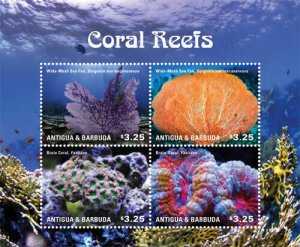 Antigua and Barbuda - 2015 Coral Reefs Sheet of 4 - MNH