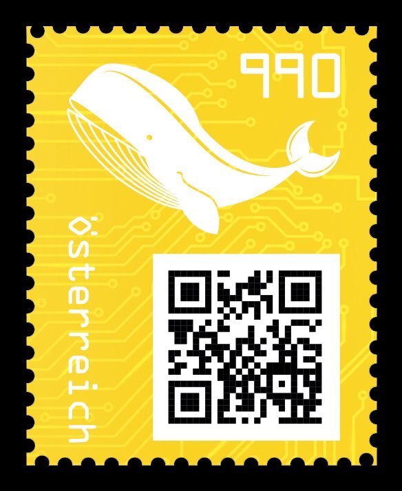AUSTRIA CRYPTO STAMP 3.0 WHALE YELLOW, 2021