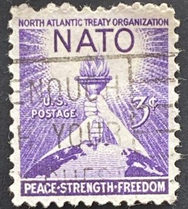 NATO stamp North Atlantic 3c , stamp ge5 used