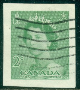 CANADA ELIZABETH II CUT SQUARE, 2 CENTS, USED, GREAT PRICE!