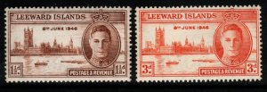 LEEWARD ISLANDS SG115/6 1946 VICTORY MTD MINT