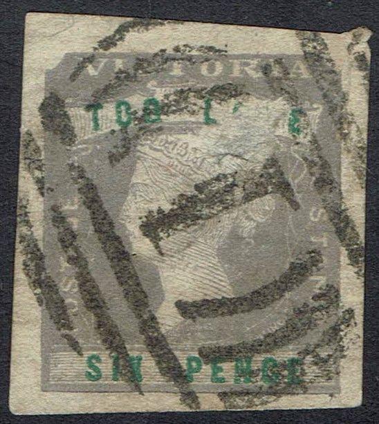 VICTORIA 1854 QV TOO LATE 6D IMPERF USED 