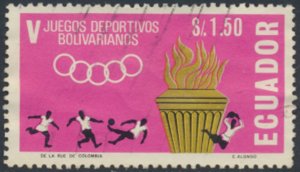 Ecuador  Sc# 743   Used  Bolivian Games  see details  / scans