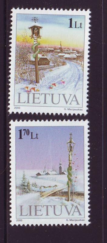 Lithuania Sc 680-1 2000  Christmas stamp set mint NH