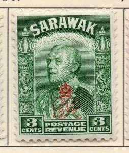 Sarawak 1947 Early Issue Fine Mint Hinged Optd 3c. 052019