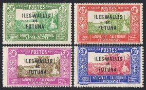 Wallis & Futuna 52,54,57,59,MNH dry gum. 1930-1940.Landscape with Chief's House.