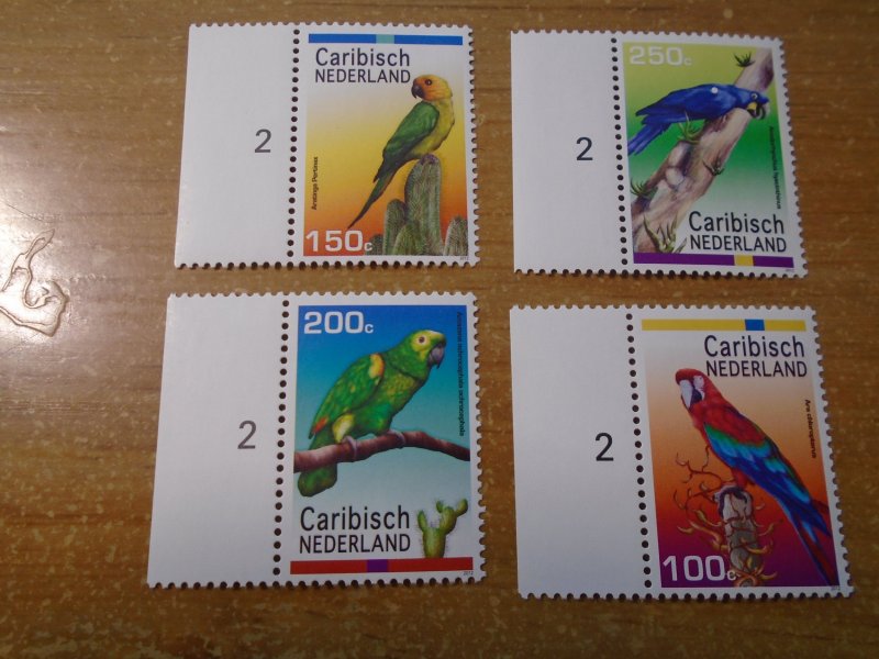 Netherlands  Caribish  #  27-30   MNH  Birds