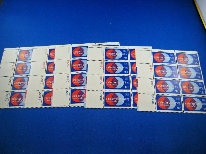 U.S. SCOTT # 1558  -  PLATE BLOCKS of 8 -  LOT of 5     MNH