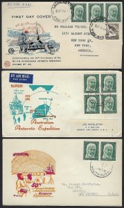 AUSTRALIA & BRITISH ANTARCTIC 1960s COLLECTION OF 8 COVER FIVE ARE FDCs