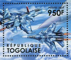 Military Aircrafts Stamp Airplane F-16 SU-33 SU-35 Souvenir Sheet #4389-4391 