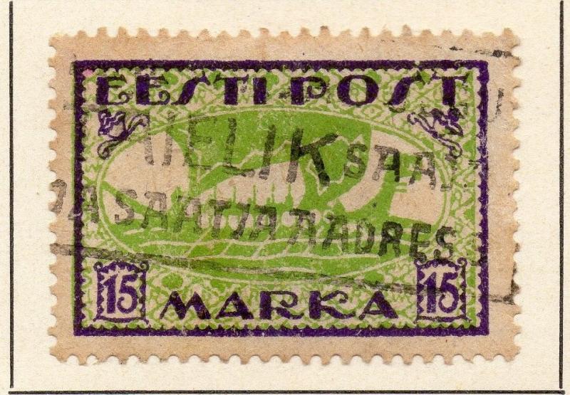 Estonia 1919-21 Early Issue Fine Used 15m.  230801