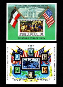 Upper Volta  Mint Souvenir Sheets (American Bicentennial)