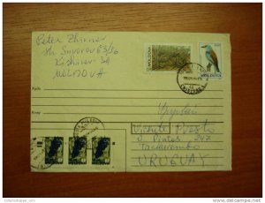 MOLDOVA MOLDAVIA Bird Snake Stamps on ANIMAL COVER Unusual destination Modern