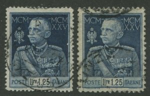 ITALY #177, 177a USED