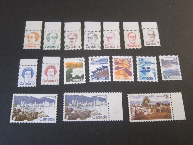 Canada 1972 Sc 586-601 set MNH