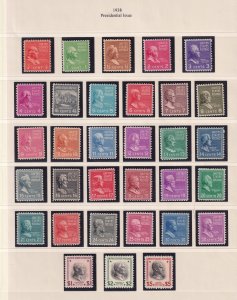 US #803-834, and #839-851 coils complete OG NH VF prexie set!  Reduced 5x! 2/7