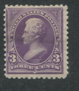 1894 US Stamp #253 3c Mint Hinged F/VF Original Gum Catalogue Value $110