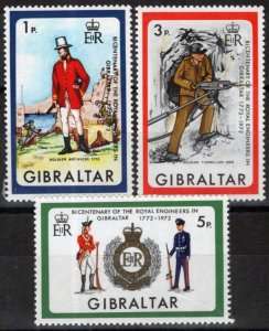 ZAYIX Gibraltar 283-285 MNH Royal Engineers Military 042523S57M