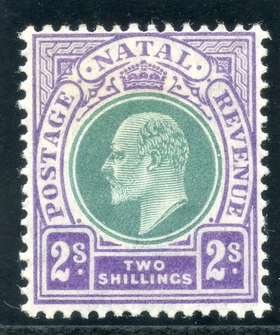 Natal 1904 KEVII 2s dull green & bright violet MLH. SG 156. Sc 107.