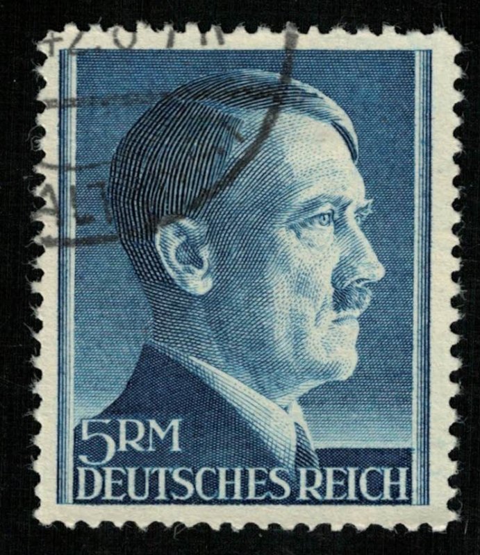 1942, Deutsches Reich, Adolf Hitler, 5 ReichMark, perf. 14, CV $1070 (T-6281)