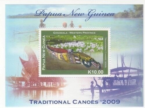 Papua New Guinea 2009 - Canoes Stamp Souvenir sheet MNH