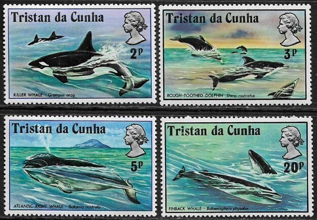 Tristan Da Cunha #202-5 MNH Set - Killer Whales