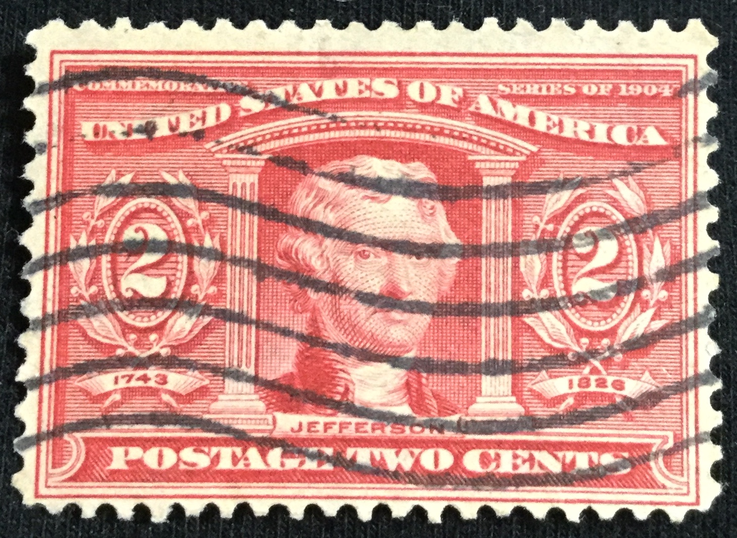 US Stamps Values Scott 324: 2c 1904 Louisiana Purchase Exposition