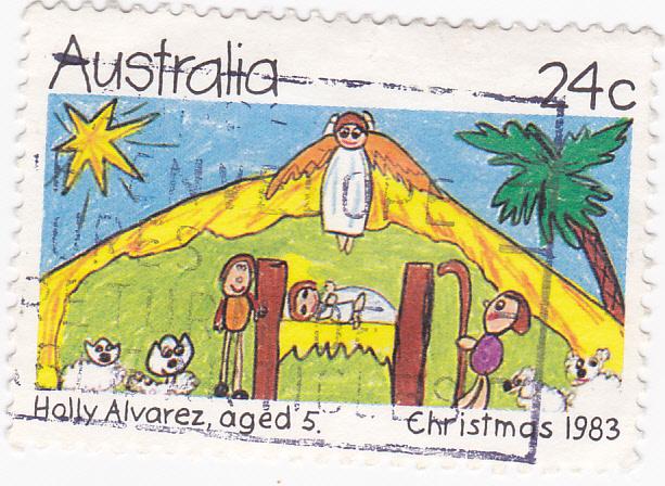 Australia 1983 Christmas Nativity Scene 24c used SG 895