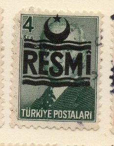 Turkey 1955-56 Optd Resmi Star & Crescent Issue Fine Used 4k. 085959