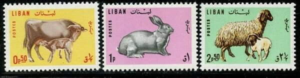 Lebanon 1965 Animals set Sc# 440-42 NH