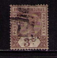 BRITISH HONDURAS Sc# 40 USED F Queen Victoria  
