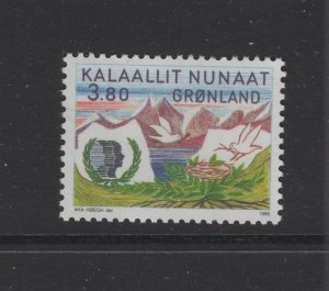 Greenland #163  (1985 International Youth Year  issue) VFMNH CV $1.25