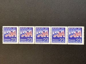 US PNC5 23c USA Flag Presorted First Class Stamp Sc# 2608 Plate S111 MNH