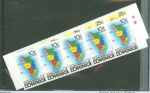 Dominica #602-606  Single (Complete Set)