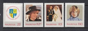 MAURITIUS Sc# 548 - 551 MNH FVF Set of 4 Princess Diana