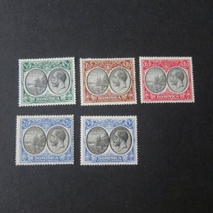 Dominica 1923 Sc 65,68,69,72,73 MH