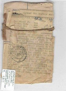 paddington 1952 registered letter with customs wax seals pakistan  Ref 9817