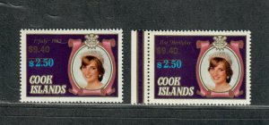 Cook Islands Sc#982a-b M/NH/VF, Cv. $22