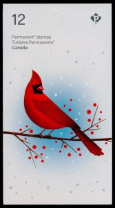 Canada 3365a booklet MNH Christmas, Birds, Cardinal