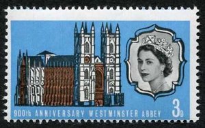 SG687 1966 3d Abbey with Misperf Variety U/M