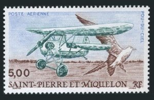 St Pierre & Miquelon C66, MNH. Michel 594. Plane POU-DU-CIEL, 1991. Birds.